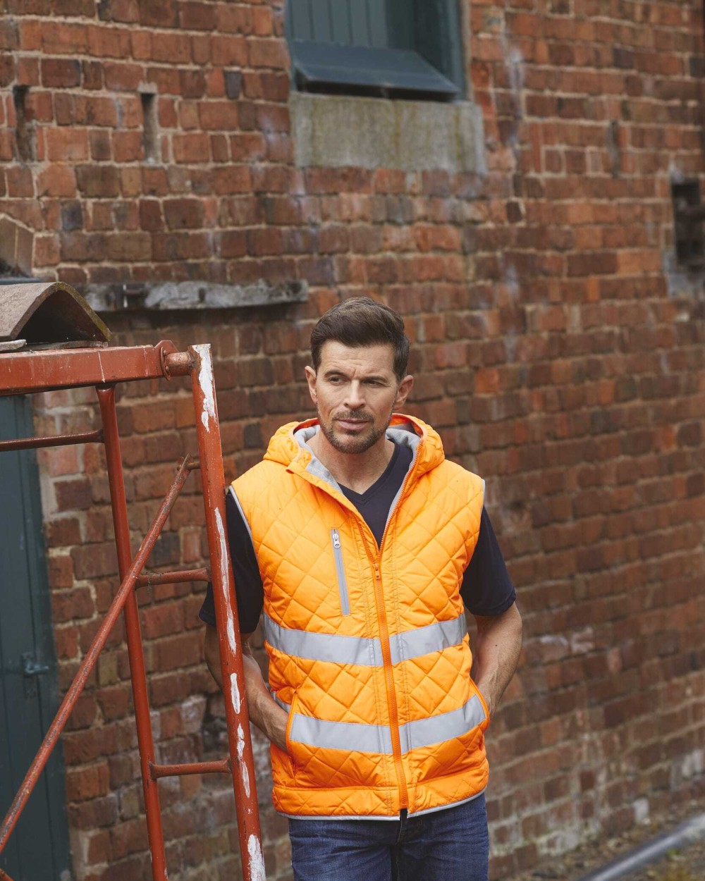 Jassen YOKO Kensington - Hi-Vis bodywarmer met capuchon voor bedrukking &amp; borduring