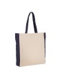 Tote bags KIMOOD Tweekleurige shopper voor bedrukking &amp; borduring