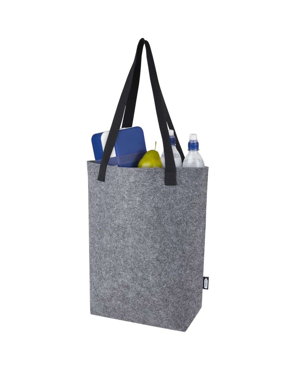 Tote bags personnalisable 4DO Sac shopping Felta avec large fond de 12 L en feutre recyclé certifié GRS