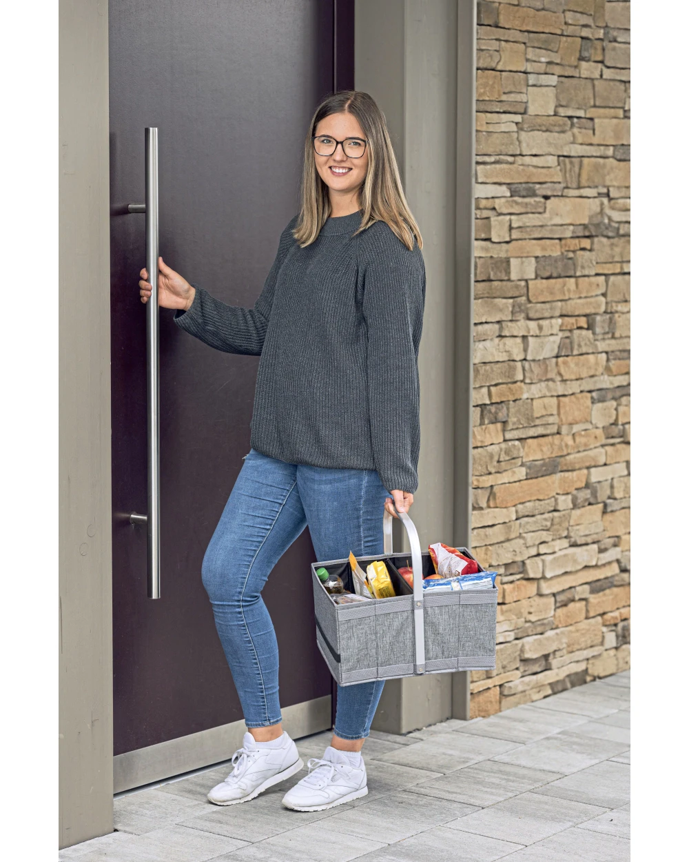 Tassen & Zakken L-MERCH Universal Folding Basket voor bedrukking &amp; borduring