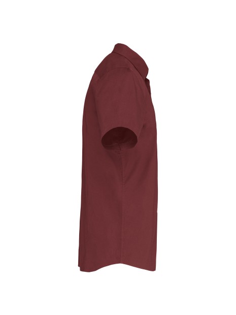 KARIBAN Chemise coton / élasthanne manches courtes /api/colors/3f4410b9-f80f-412a-9aa8-9260cc84003d personnalisable