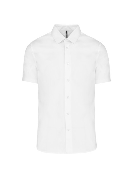 KARIBAN Chemise coton / élasthanne manches courtes /api/colors/7a92cd2d-10d2-40b4-928b-296bb7487506 personnalisable