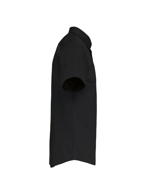 KARIBAN Chemise coton / élasthanne manches courtes /api/colors/b9fdad4a-5e94-45cb-8c03-c08b349b28c3 personnalisable