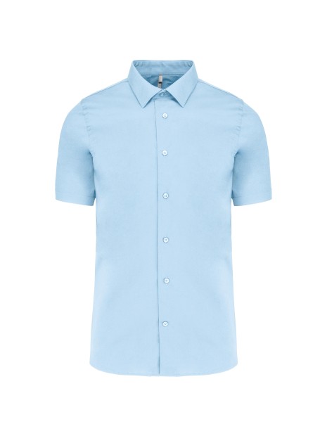 KARIBAN Chemise coton / élasthanne manches courtes /api/colors/4c8673c9-9f30-4885-8015-c784ca13e566 personnalisable