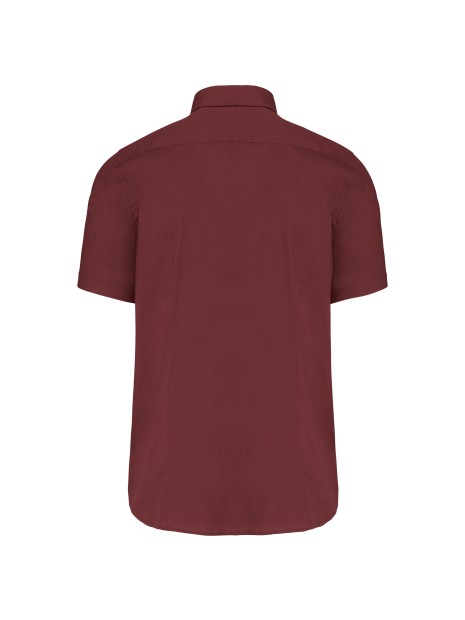 KARIBAN Chemise coton / élasthanne manches courtes /api/colors/3f4410b9-f80f-412a-9aa8-9260cc84003d personnalisable