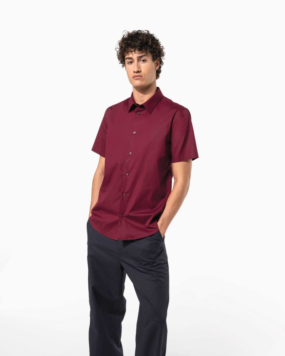 Chemises personnalisable KARIBAN Chemise coton / élasthanne manches courtes