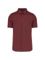 KARIBAN Chemise coton / élasthanne manches courtes /api/colors/3f4410b9-f80f-412a-9aa8-9260cc84003d personnalisable