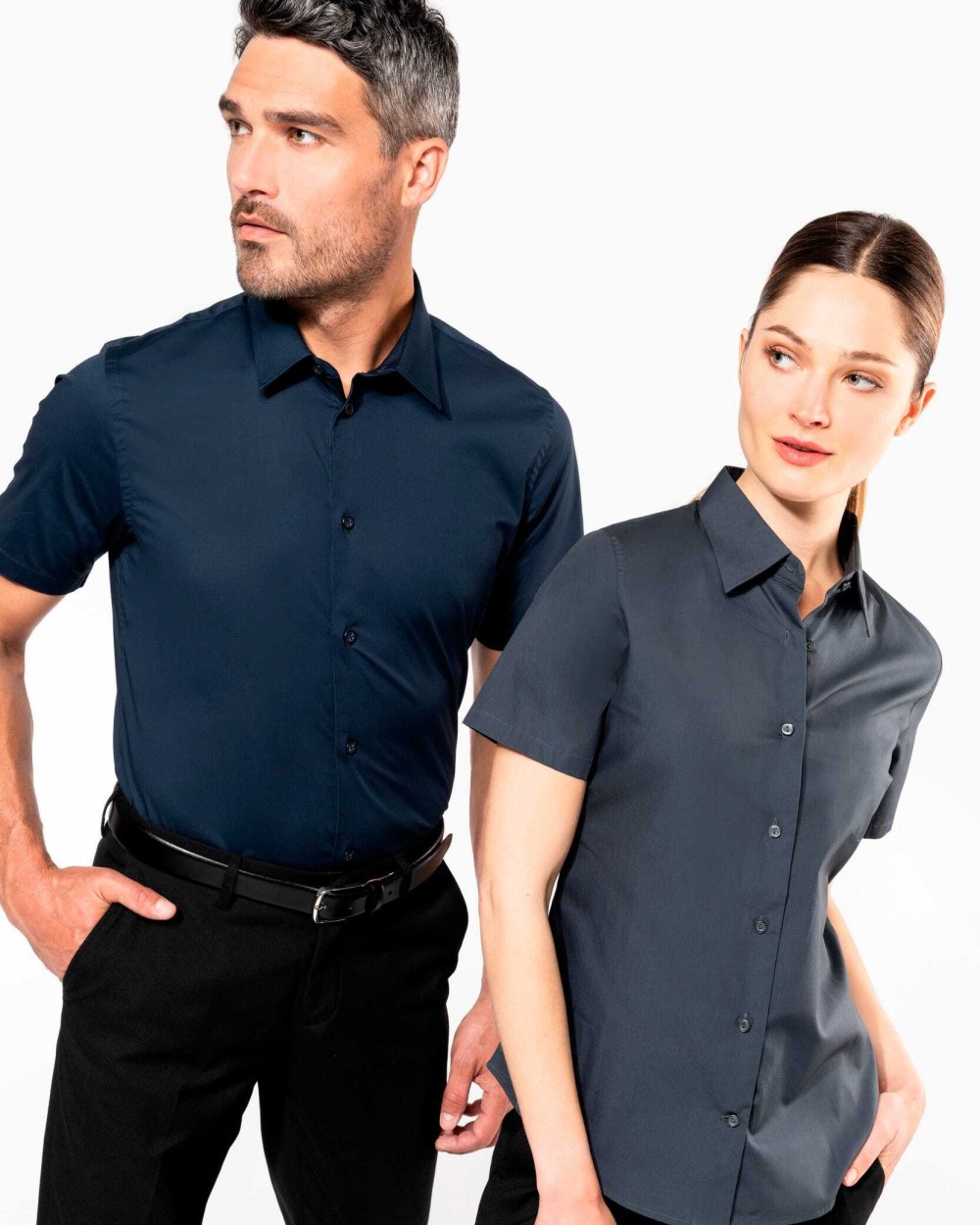 Chemises personnalisable KARIBAN Chemise coton / élasthanne manches courtes