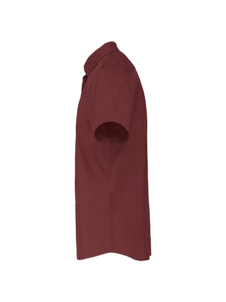 KARIBAN Chemise coton / élasthanne manches courtes /api/colors/3f4410b9-f80f-412a-9aa8-9260cc84003d personnalisable