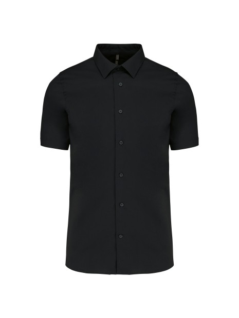 KARIBAN Chemise coton / élasthanne manches courtes /api/colors/b9fdad4a-5e94-45cb-8c03-c08b349b28c3 personnalisable