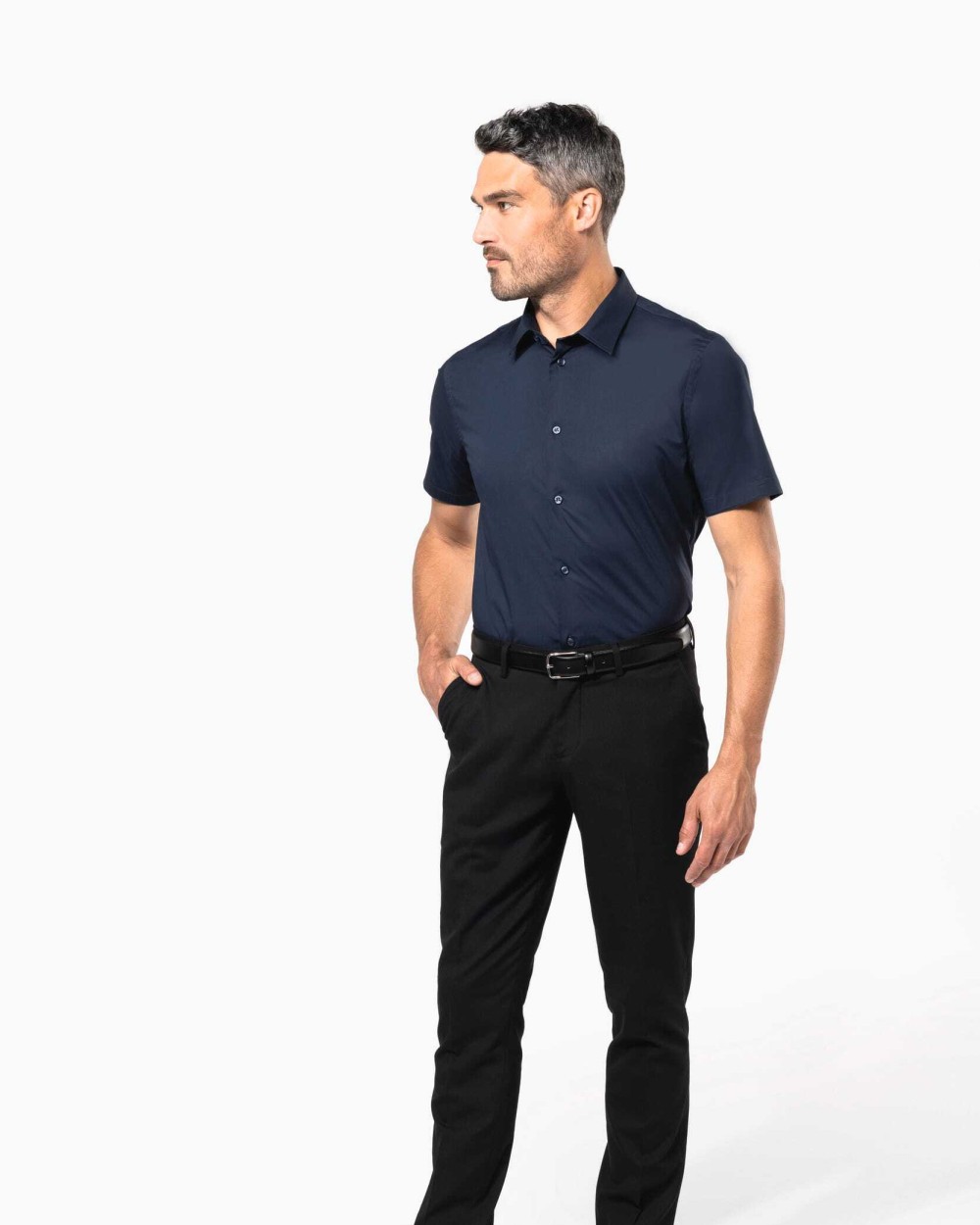 Chemises personnalisable KARIBAN Chemise coton / élasthanne manches courtes