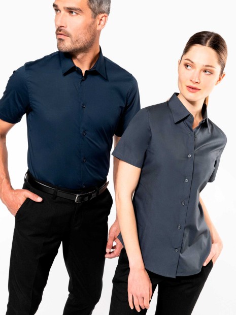 Chemises à personnaliser KARIBAN Chemise coton / élasthanne manches courtes 