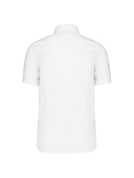 KARIBAN Chemise coton / élasthanne manches courtes /api/colors/7a92cd2d-10d2-40b4-928b-296bb7487506 personnalisable