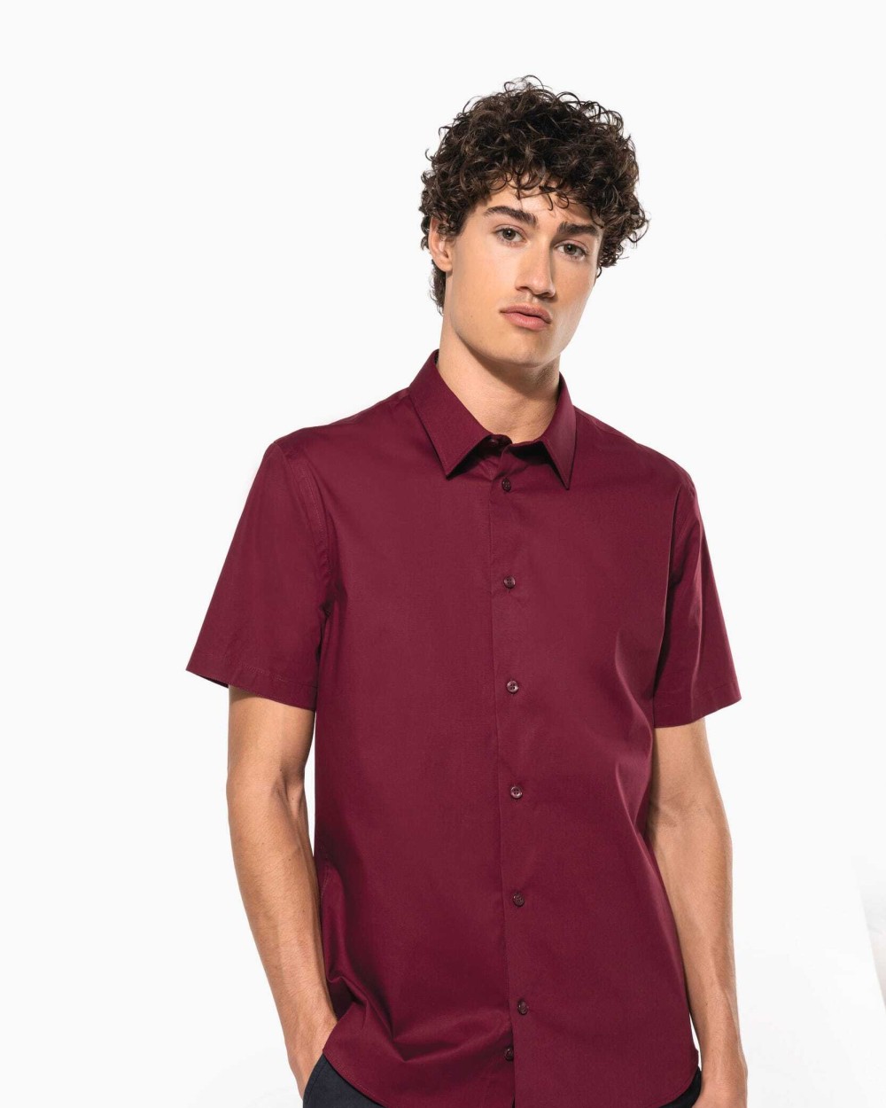 Chemises personnalisable KARIBAN Chemise coton / élasthanne manches courtes