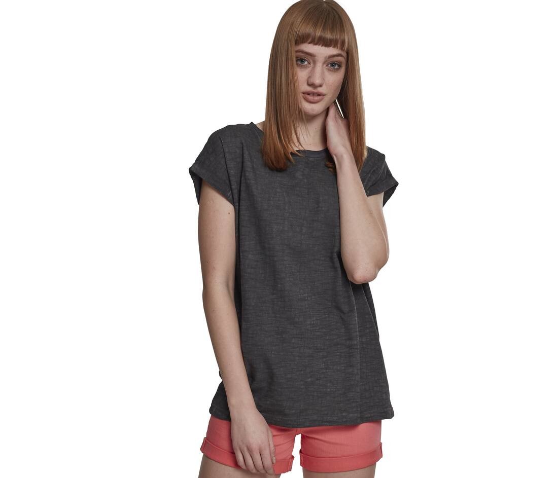 T-Shirts personnalisable BUILD YOUR BRAND LADIES SPRAY DYE 
EXTENDED SHOULDER TEE