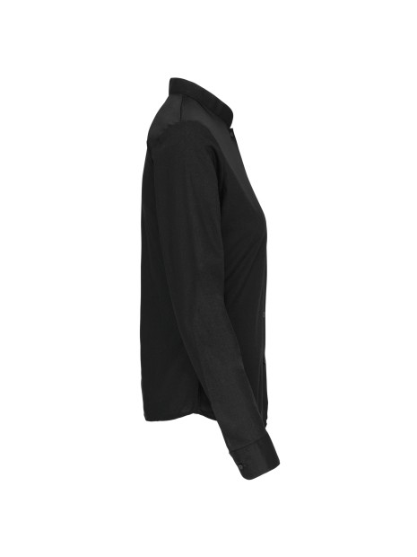 KARIBAN Chemise col mao manches longues femme /api/colors/b9fdad4a-5e94-45cb-8c03-c08b349b28c3 personnalisable