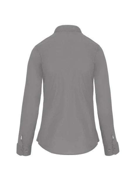 KARIBAN Chemise col mao manches longues femme /api/colors/12080c85-8950-461d-af35-871f7cb95d1d personnalisable