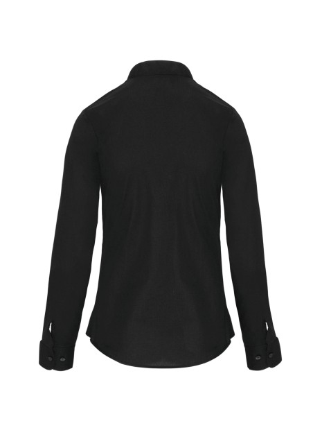 KARIBAN Chemise col mao manches longues femme /api/colors/b9fdad4a-5e94-45cb-8c03-c08b349b28c3 personnalisable