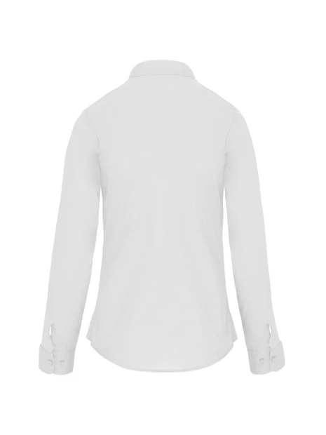 KARIBAN Chemise col mao manches longues femme /api/colors/7a92cd2d-10d2-40b4-928b-296bb7487506 personnalisable