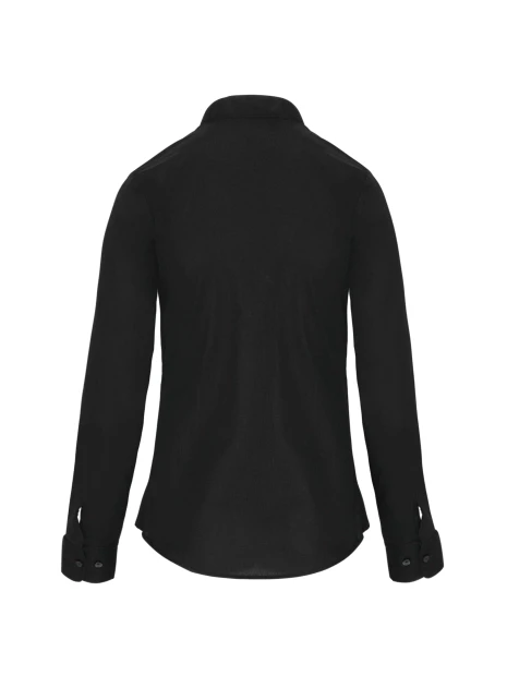 KARIBAN Chemise col mao manches longues femme /api/colors/b9fdad4a-5e94-45cb-8c03-c08b349b28c3 personnalisable