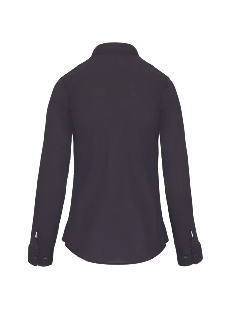KARIBAN Chemise col mao manches longues femme /api/colors/a74dfbdb-7821-4e15-a7e5-fe07498d41c7 personnalisable