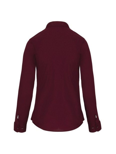 KARIBAN Chemise col mao manches longues femme /api/colors/3f4410b9-f80f-412a-9aa8-9260cc84003d personnalisable