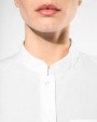 Hemden KARIBAN Damesblouse met "Mao" kraag lange mouwen voor bedrukking &amp; borduring
