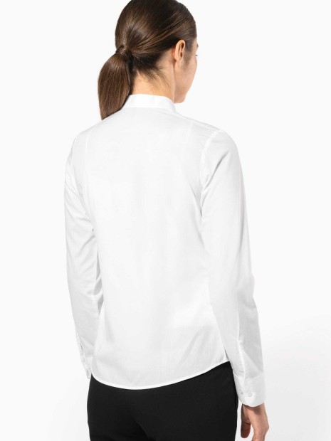 Chemises à personnaliser KARIBAN Chemise col mao manches longues femme 