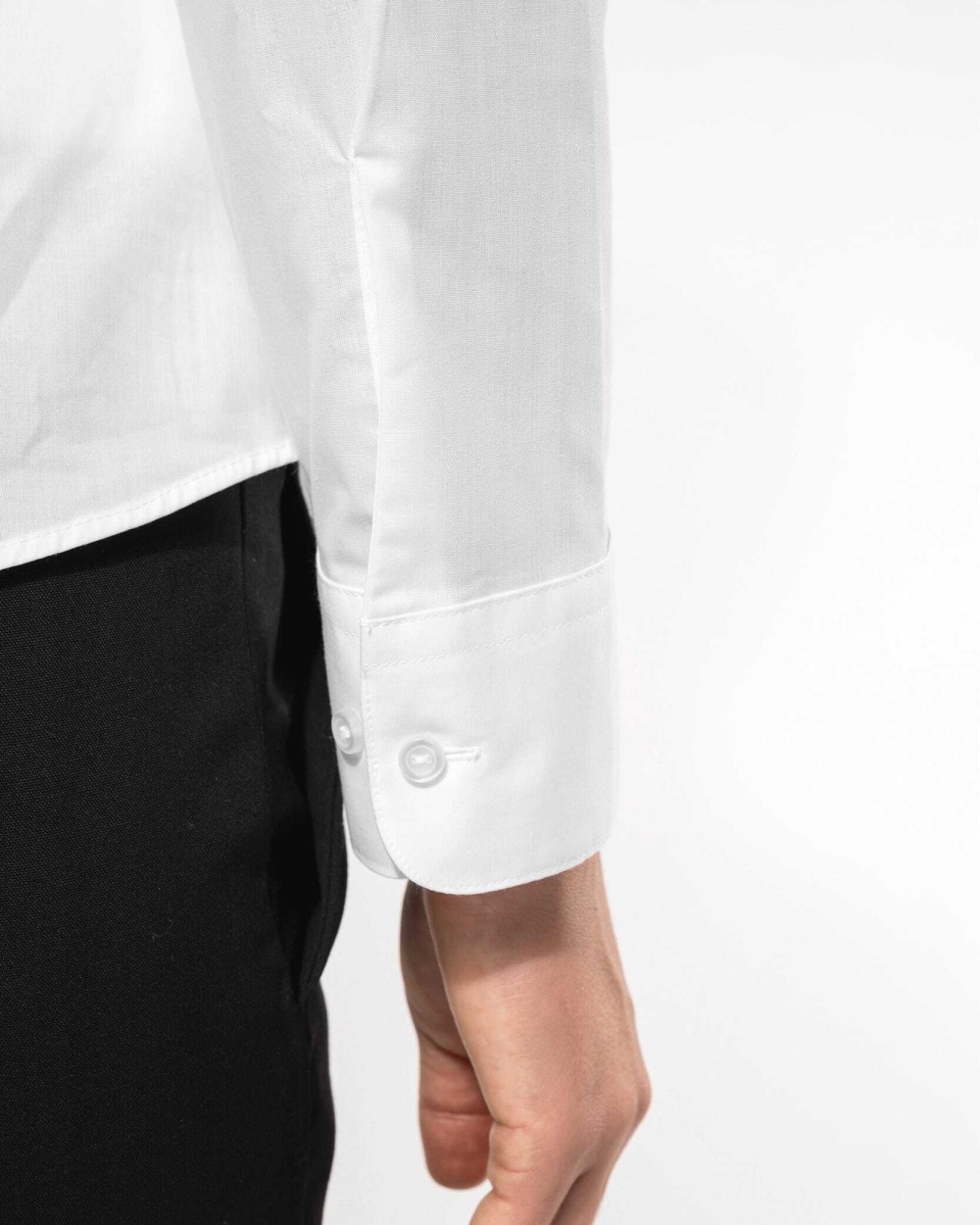 KARIBAN Damen hemdbluse mao-kragen langarm Hemden personalisierbar