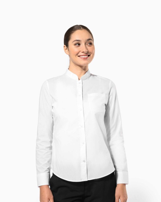 Chemises personnalisable Kariban Chemise col mao manches longues femme