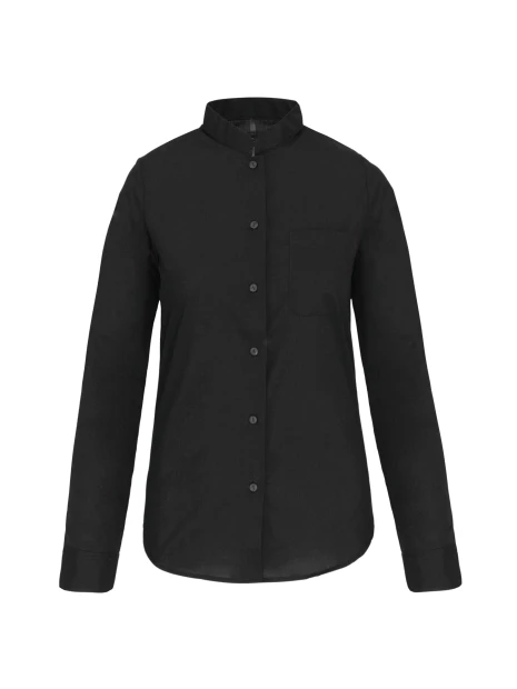 KARIBAN Chemise col mao manches longues femme /api/colors/b9fdad4a-5e94-45cb-8c03-c08b349b28c3 personnalisable