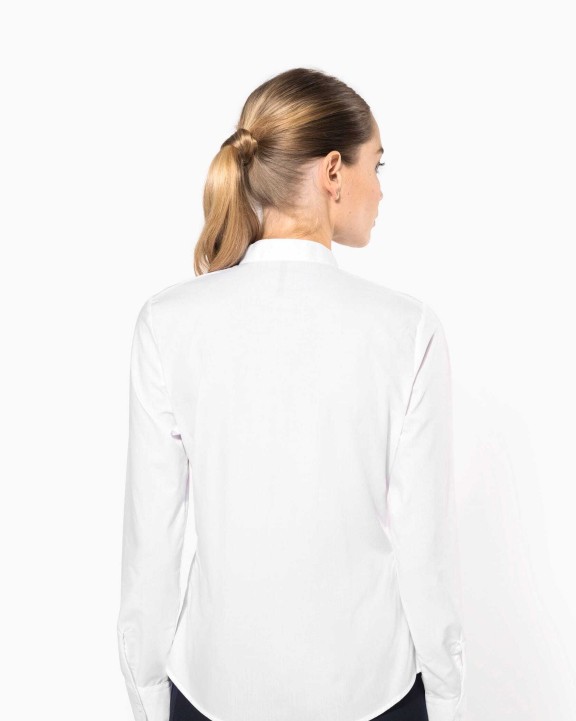 Hemden KARIBAN Damesblouse met "Mao" kraag lange mouwen voor bedrukking &amp; borduring