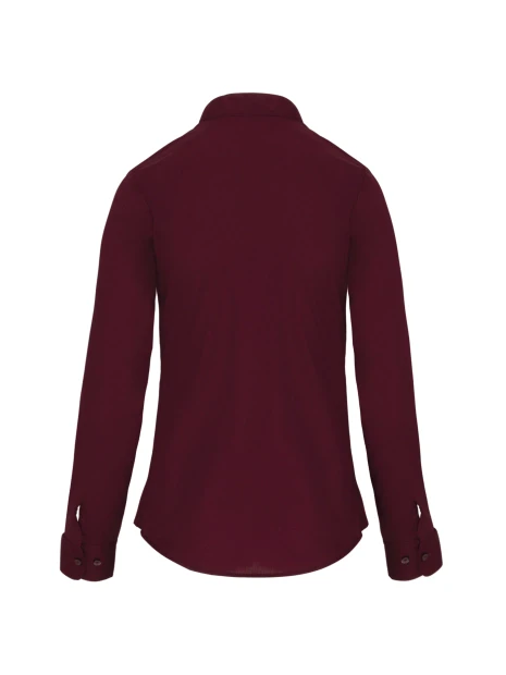 KARIBAN Chemise col mao manches longues femme /api/colors/3f4410b9-f80f-412a-9aa8-9260cc84003d personnalisable