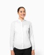 KARIBAN Damen hemdbluse mao-kragen langarm Hemden personalisierbar