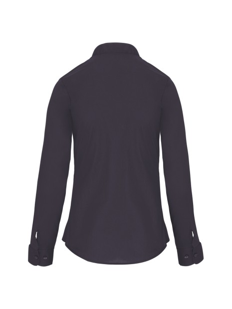 KARIBAN Chemise col mao manches longues femme /api/colors/a74dfbdb-7821-4e15-a7e5-fe07498d41c7 personnalisable