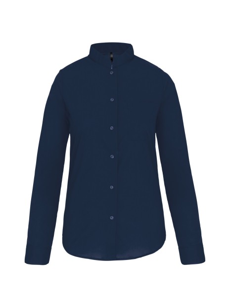 KARIBAN Chemise col mao manches longues femme /api/colors/b68891a9-1d28-4f7a-8deb-775c45027afd personnalisable