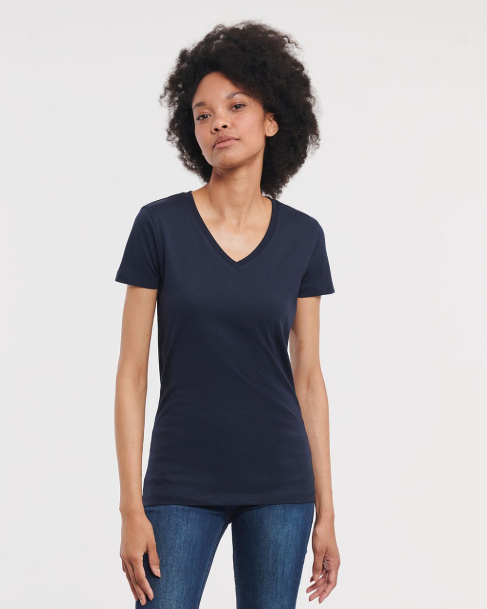 RUSSELL LADIES' PURE ORGANIC V-NECK T-Shirts personalisierbar