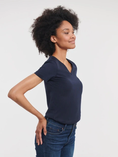 T-Shirts à personnaliser RUSSELL LADIES' PURE ORGANIC V-NECK /api/colors/dac7f052-16c9-4080-ba5c-aefc702fb74b