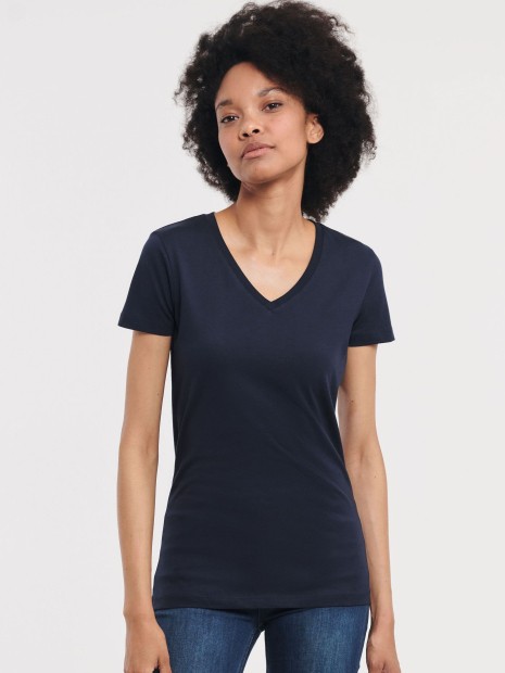 T-Shirts à personnaliser RUSSELL LADIES' PURE ORGANIC V-NECK 