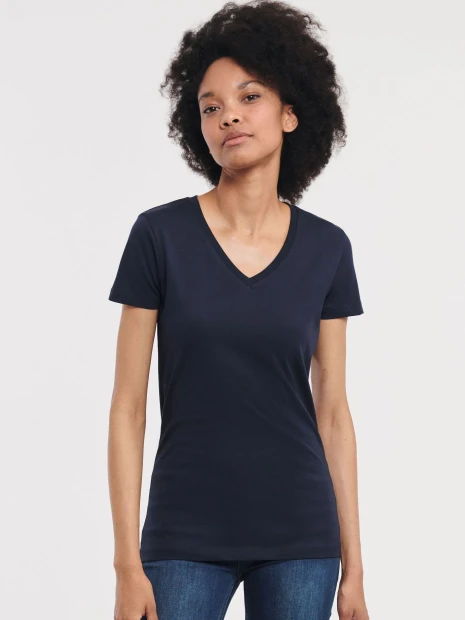 T-Shirts à personnaliser RUSSELL LADIES' PURE ORGANIC V-NECK 