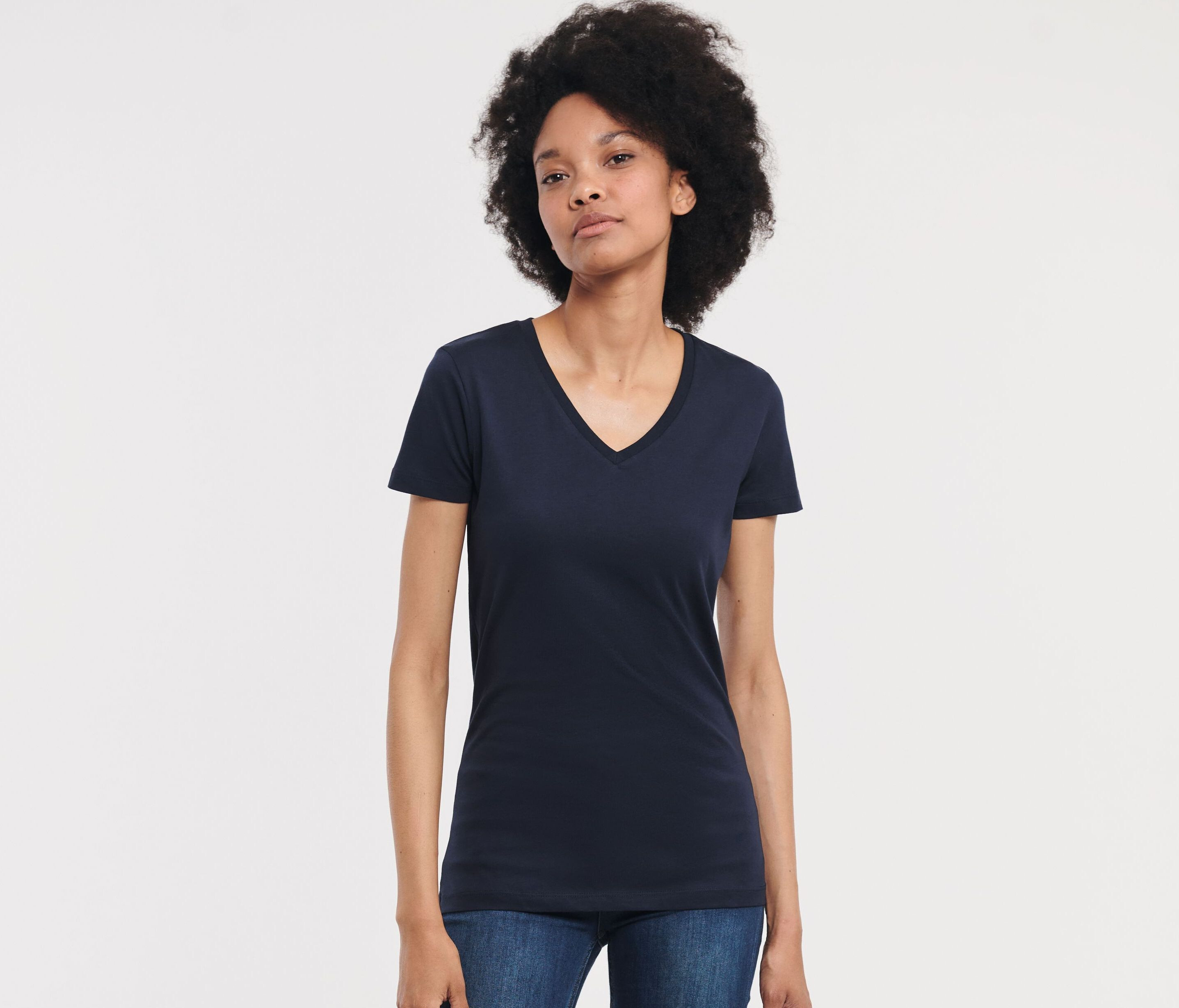 T-Shirts personnalisable RUSSELL LADIES' PURE ORGANIC V-NECK