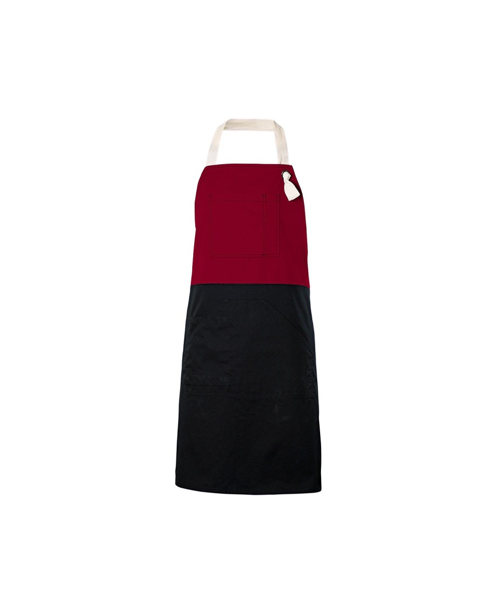 Schorten VELILLA TWO-TONED BIB APRON voor bedrukking &amp; borduring