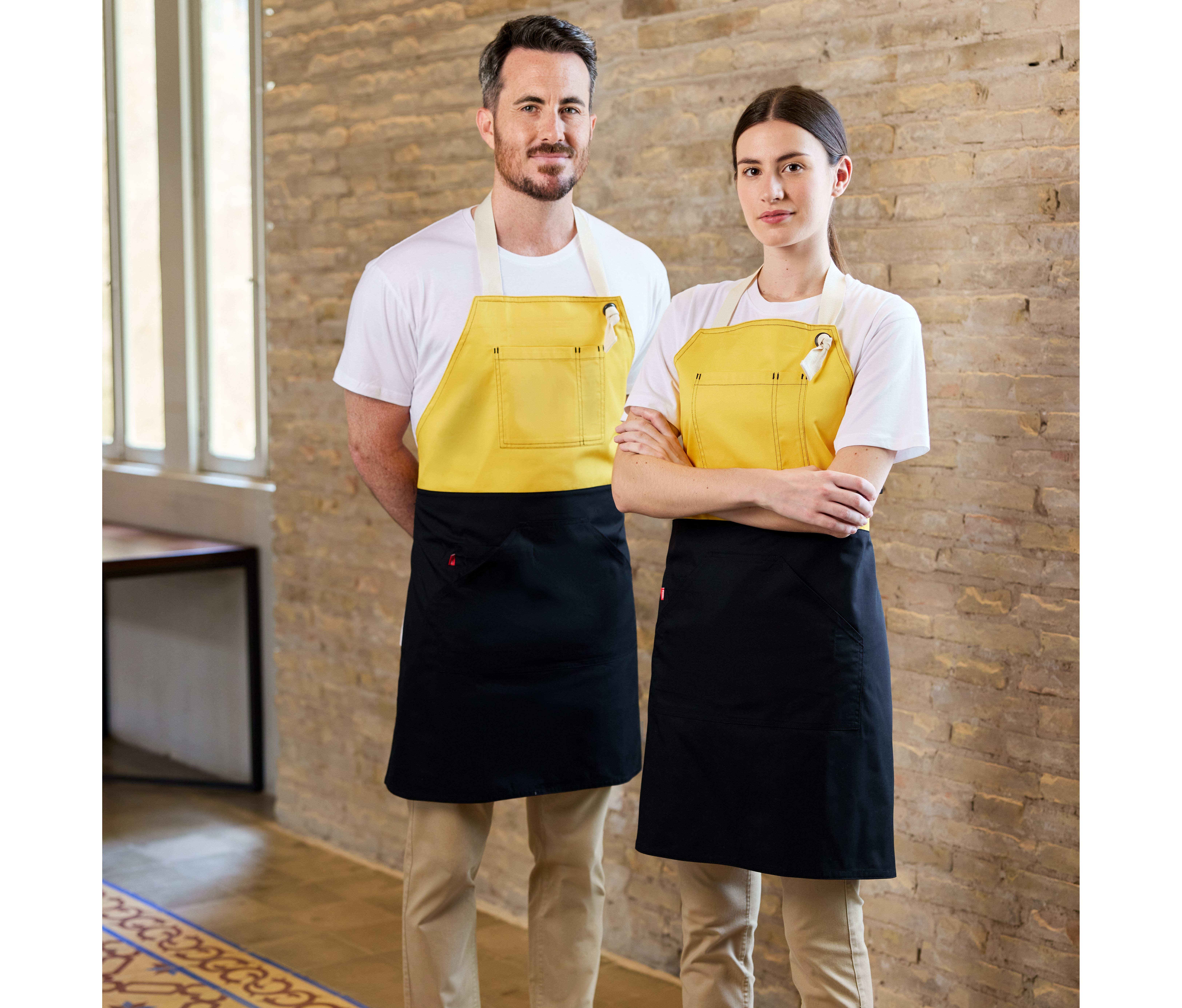 Schorten VELILLA TWO-TONED BIB APRON voor bedrukking &amp; borduring