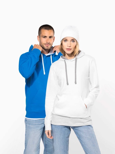 Sweat-shirts à personnaliser KARIBAN Sweat-shirt capuche contrastée femme 