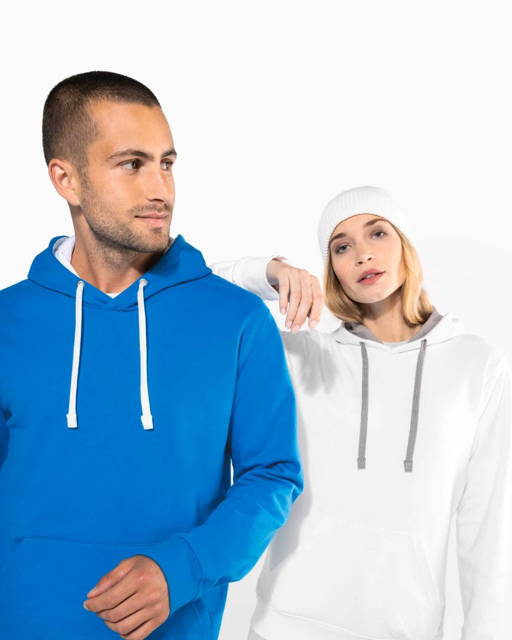 Sweaters & hoodies KARIBAN Damessweater met capuchon in contrasterende kleur voor bedrukking &amp; borduring