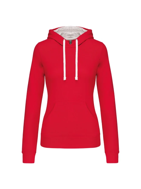KARIBAN Sweat-shirt capuche contrastée femme /api/colors/b7356eda-6c72-4d03-829c-6a61c9e04b1f personnalisable