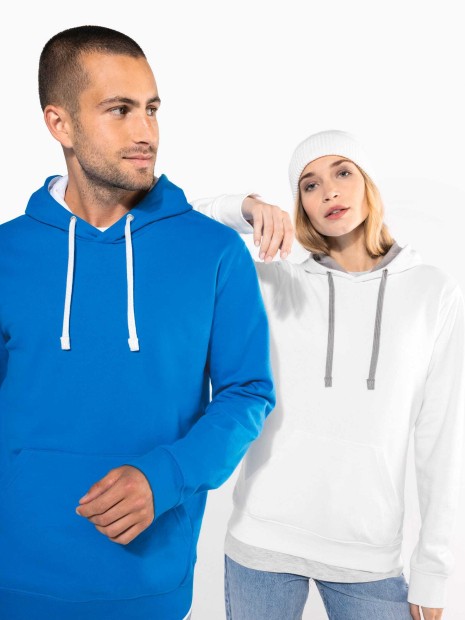 Sweat-shirts à personnaliser KARIBAN Sweat-shirt capuche contrastée femme 