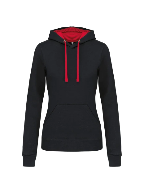 KARIBAN Sweat-shirt capuche contrastée femme /api/colors/b084ccc6-964d-4c40-a33e-0f276869188a personnalisable
