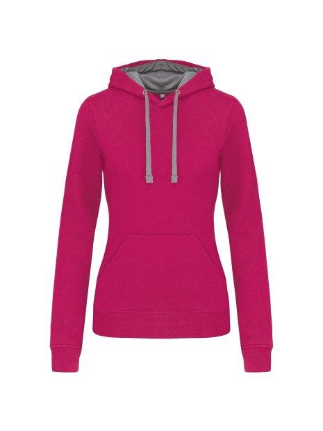 KARIBAN Sweat-shirt capuche contrastée femme /api/colors/3d5a50f9-ce81-435c-aee0-e9d0985a73b3 personnalisable