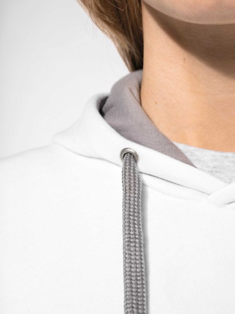 Sweat-shirts à personnaliser KARIBAN Sweat-shirt capuche contrastée femme 